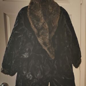 Elegant Black and Brown Teddy Jacket